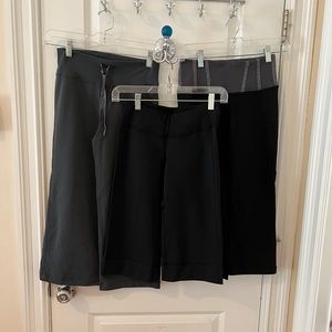 Set of 3 Lululemon cropped pants. Never worn/worn once. Size 2